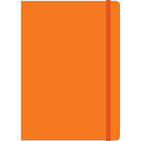collins legacy notebook ruled 240 page expandable inner pocket a5 orange