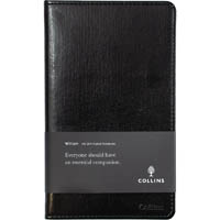 collins william notebook ruled 192 page a5 black
