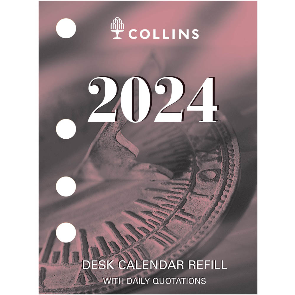 Image for COLLINS DESK CALENDAR DCRS REFILL DAY TO PAGE SIDE PUNCH from Total Supplies Pty Ltd