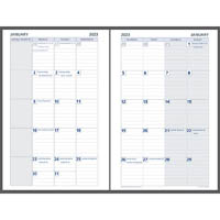 debden dayplanner dk1300 desk edition refill month to view 216 x 140mm white