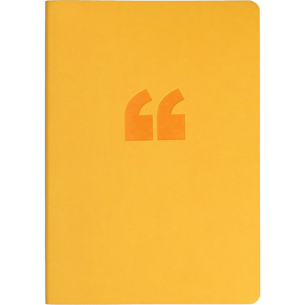 Image for COLLINS EDGE NOTEBOOK RULED 240 PAGE RAINBOW EDGING A5 YELLOW from Office Products Depot