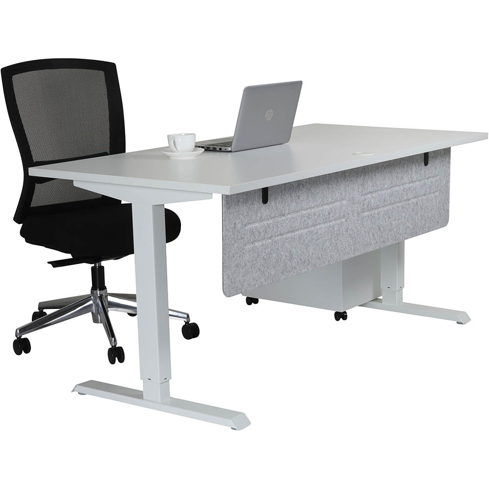 Image for HEDJ BELOW PET DESK MOUNTED SCREEN 1400 X 340MM LIGHT GREY from MOE Office Products Depot Mackay & Whitsundays