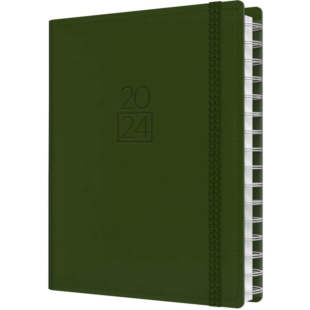 Image for COLLINS PLAN + NOTE PRO PNP85.U52 DIARY WITH NOTEPAD WEEK TO VIEW A5 GREEN from Ross Office Supplies Office Products Depot