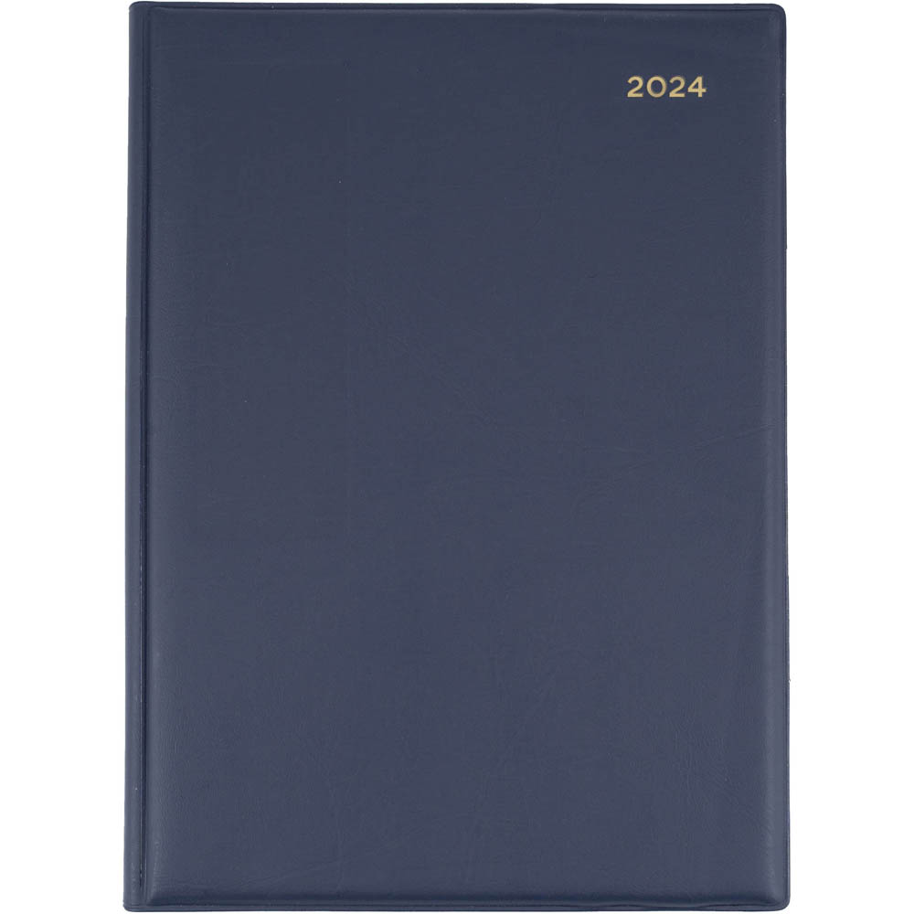 Image for COLLINS BELMONT DESK QBA41.V59 DIARY DAY TO PAGE QUARTO NAVY from Ross Office Supplies Office Products Depot