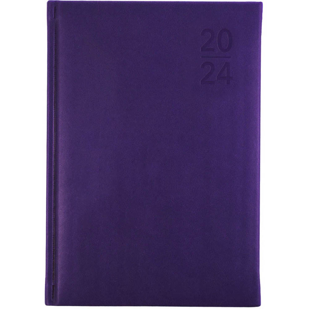 Image for DEBDEN SILHOUETTE S5100.P55 DIARY DAY TO PAGE A5 PURPLE from Ross Office Supplies Office Products Depot