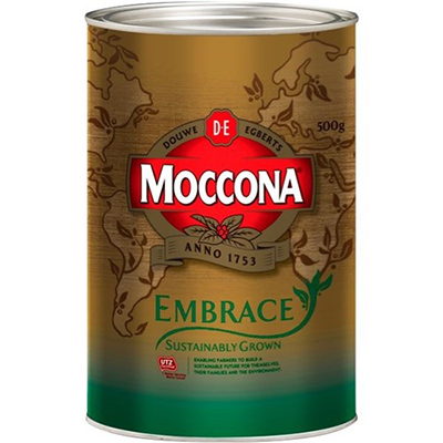 Image for MOCCONA EMBRACE INSTANT COFFEE SUSTAINABLY GROWN 500G CAN from Barkers Rubber Stamps & Office Products Depot