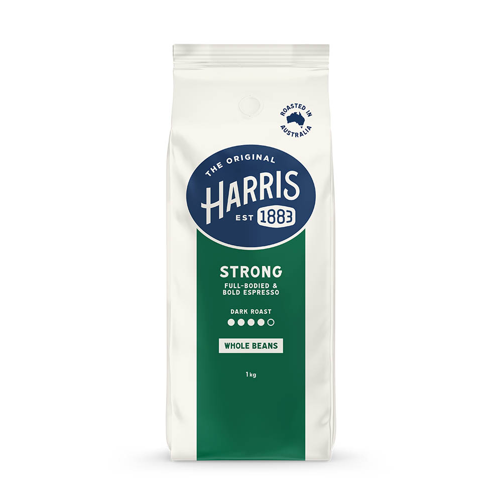 Image for HARRIS STRONG COFFEE BEANS DARK ROAST 1KG BAG from Office Products Depot