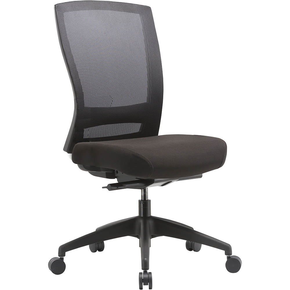 Image for BURO MENTOR TASK CHAIR HIGH MESH BACK NYLON BASE BLACK from Barkers Rubber Stamps & Office Products Depot