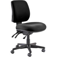 buro roma task chair medium back 3-lever jett fabric black