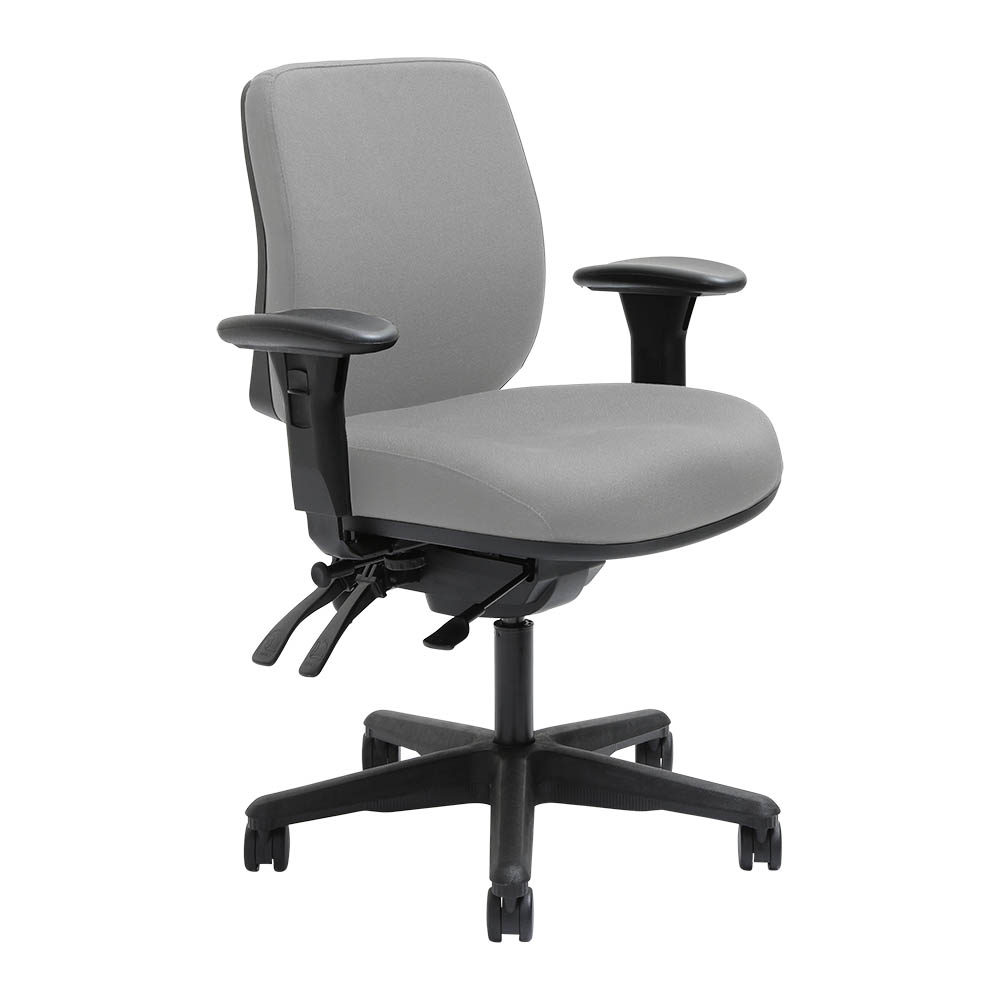 Image for DAL ERGOSELECT SPARK ERGONOMIC CHAIR MEDIUM BACK 3 LEVER SEAT SLIDE BLACK NYLON BASE ARMS from Office Products Depot