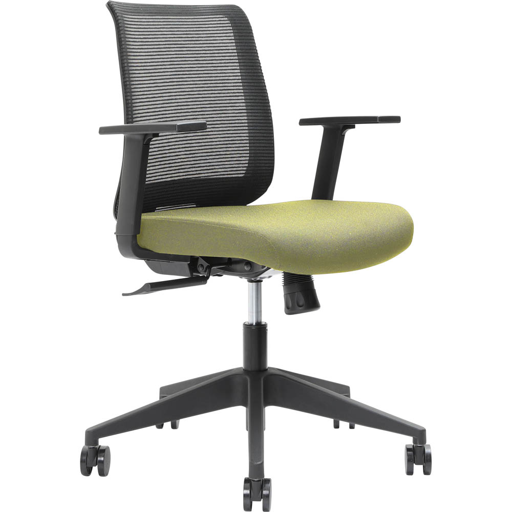 Image for BRINDIS TASK CHAIR LOW MESH BACK NYLON BASE ARMS APPLE from Office Products Depot