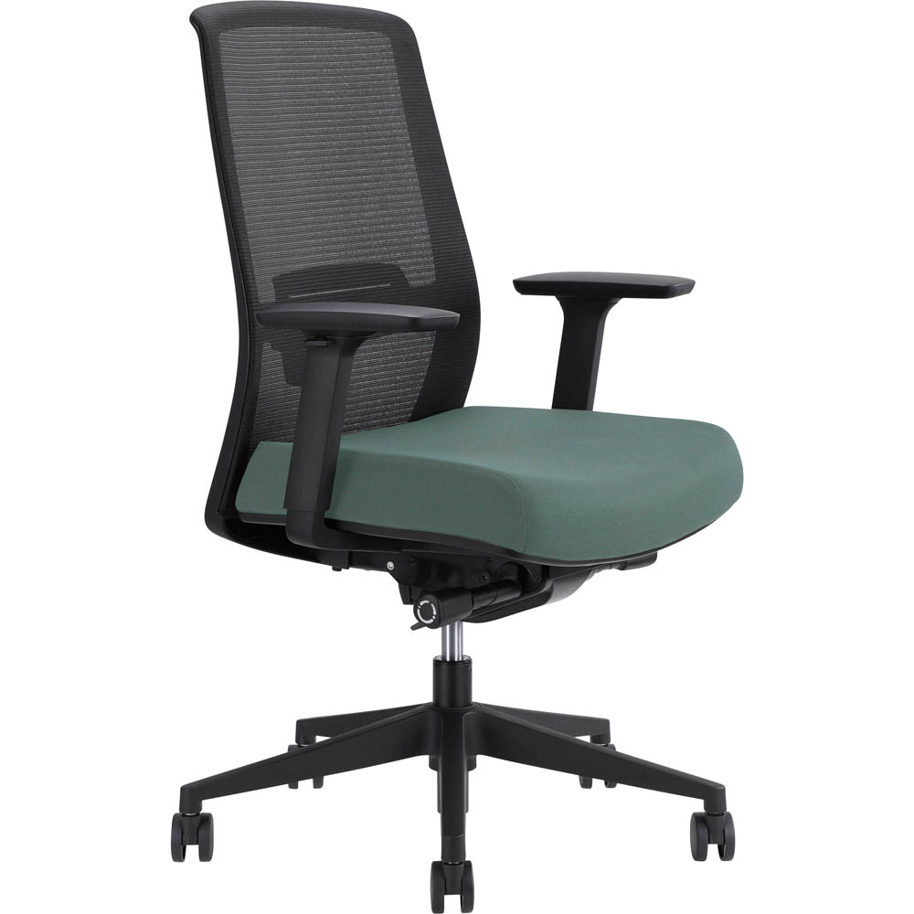 Image for JIRRA SIDE CONTROL SYNCHRO HIGH MESH BACK ARMS BLACK BACK TEAL SEAT from Office Products Depot