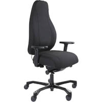 serati support high back chair pro-control synchro adjustable armrest black aluminium base footplates gabriel fighter
