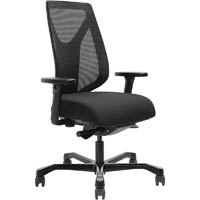 serati high mesh back chair body-weight synchro adjustable armrest black aluminium base footplates gabriel fighter