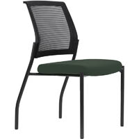 urbin 4 leg mesh back chair glides black frame forest seat