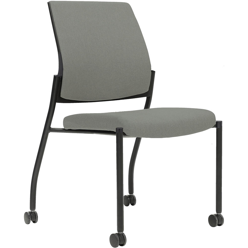 Image for URBIN 4 LEG CHAIR CASTORS BLACK FRAME STEEL SEAT AND INNER BACK from MOE Office Products Depot Mackay & Whitsundays