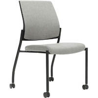urbin 4 leg chair glides black frame ice seat and inner back