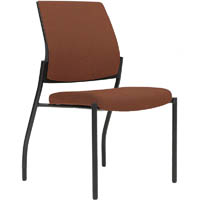 urbin 4 leg chair glides black frame brick seat and inner back