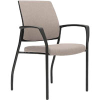 urbin 4 leg armchair glides black frame petal seat and inner back