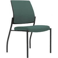 urbin 4 leg chair glides black frame teal seat inner and outer back