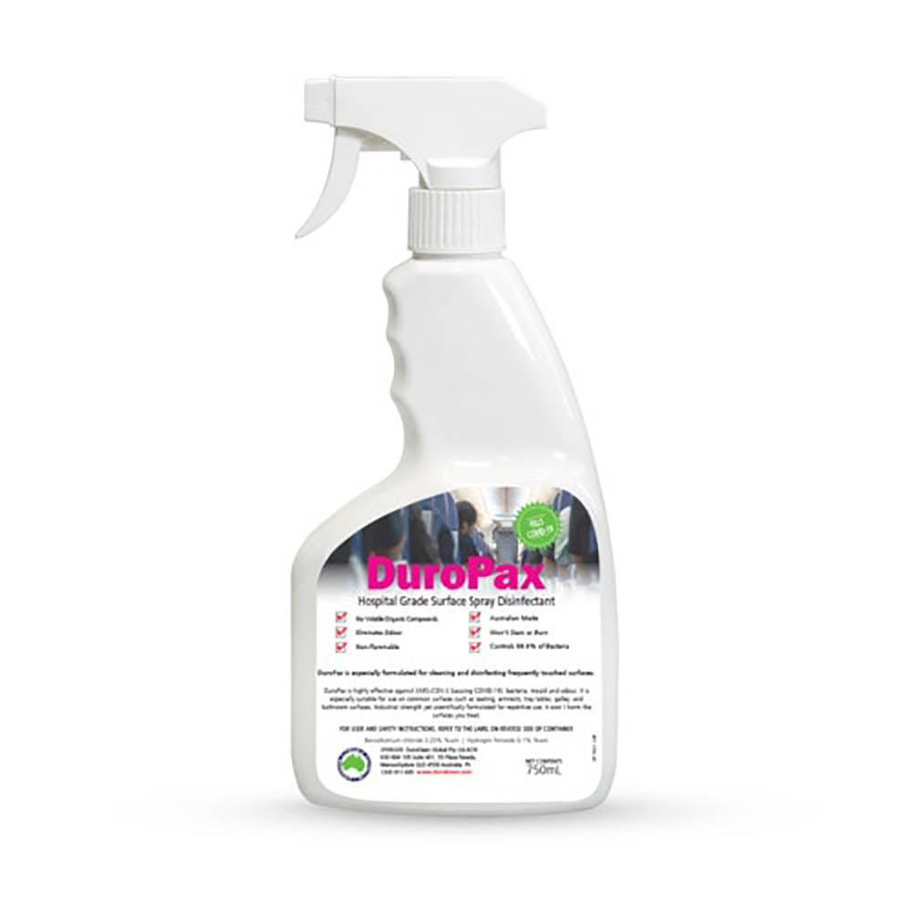 Image for DUROPAX CLEANER AND HOSPITAL GRADE ANTIMICROBIAL DISINFECTANT 750ML from Barkers Rubber Stamps & Office Products Depot