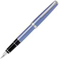 pilot falcon fountain pen light blue barrel extra fine nib black ink
