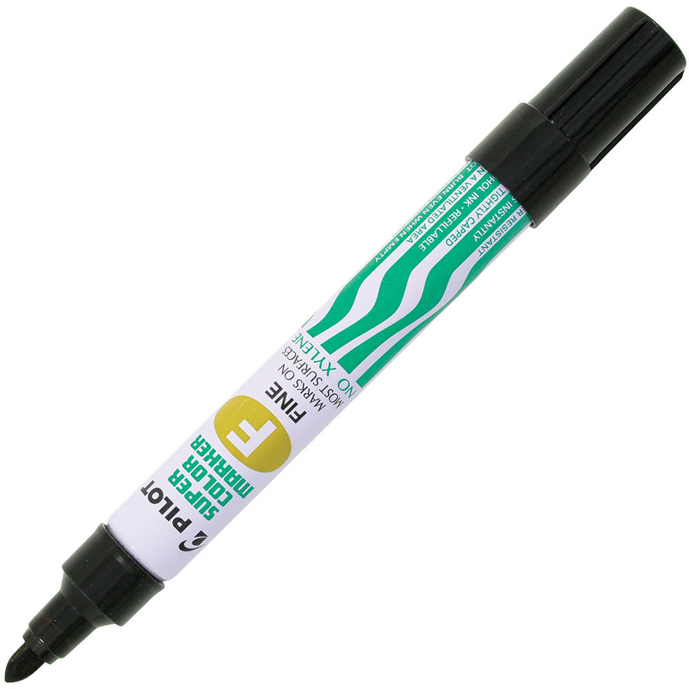 Image for PILOT SCA-F SUPER COLOUR PERMANENT MARKER BULLET 1.0MM BLACK from Office Products Depot