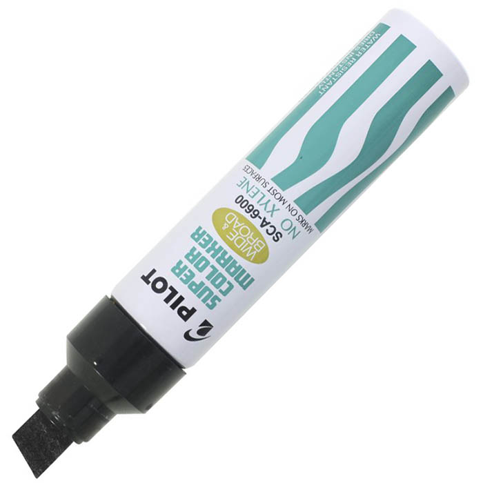 Image for PILOT SCA-6600 SUPER COLOUR JUMBO PERMANENT MARKER CHISEL BROAD 10.0MM BLACK from Office Products Depot