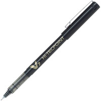 pilot v7 hi-tecpoint liquid ink rollerball pen fine 0.7mm black