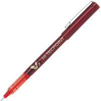 pilot v7 hi-tecpoint liquid ink rollerball pen fine 0.7mm red