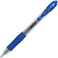 pilot g2 retractable gel ink pen 0.5mm blue