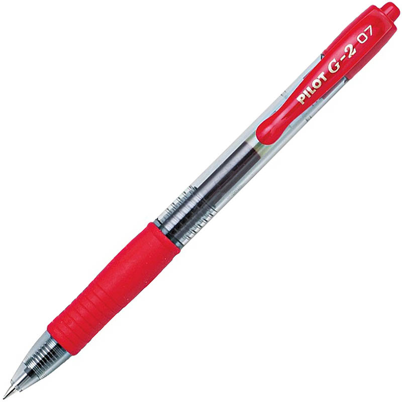 Image for PILOT G2 RETRACTABLE GEL INK PEN 0.7MM RED from Albany Office Products Depot