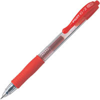 pilot g2 retractable gel ink pen 0.38mm red box 12