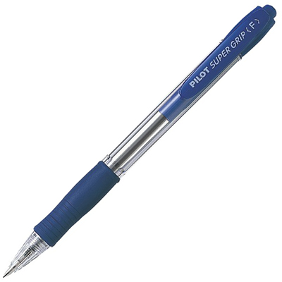 Image for PILOT SUPER GRIP RETRACTABLE BALLPOINT PEN FINE 0.7MM BLUE from Ross Office Supplies Office Products Depot