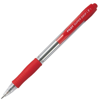 Image for PILOT SUPER GRIP RETRACTABLE BALLPOINT PEN FINE 0.7MM RED from Total Supplies Pty Ltd