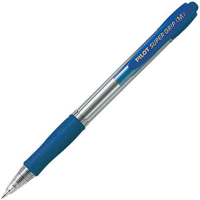 Image for PILOT SUPER GRIP RETRACTABLE BALLPOINT PEN MEDIUM 1.0MM BLUE from Margaret River Office Products Depot