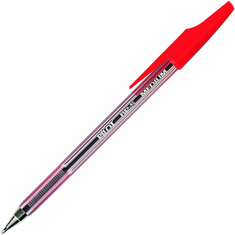 Image for PILOT BP-S STICK TYPE BALLPOINT PEN MEDIUM RED from Ross Office Supplies Office Products Depot