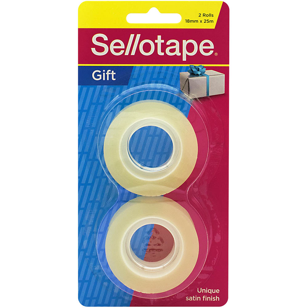 Image for SELLOTAPE GIFT TAPE REFILL 18MM X 25M PACK 2 from MOE Office Products Depot Mackay & Whitsundays