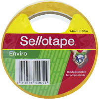 sellotape enviro tape 24mm x 50m clear