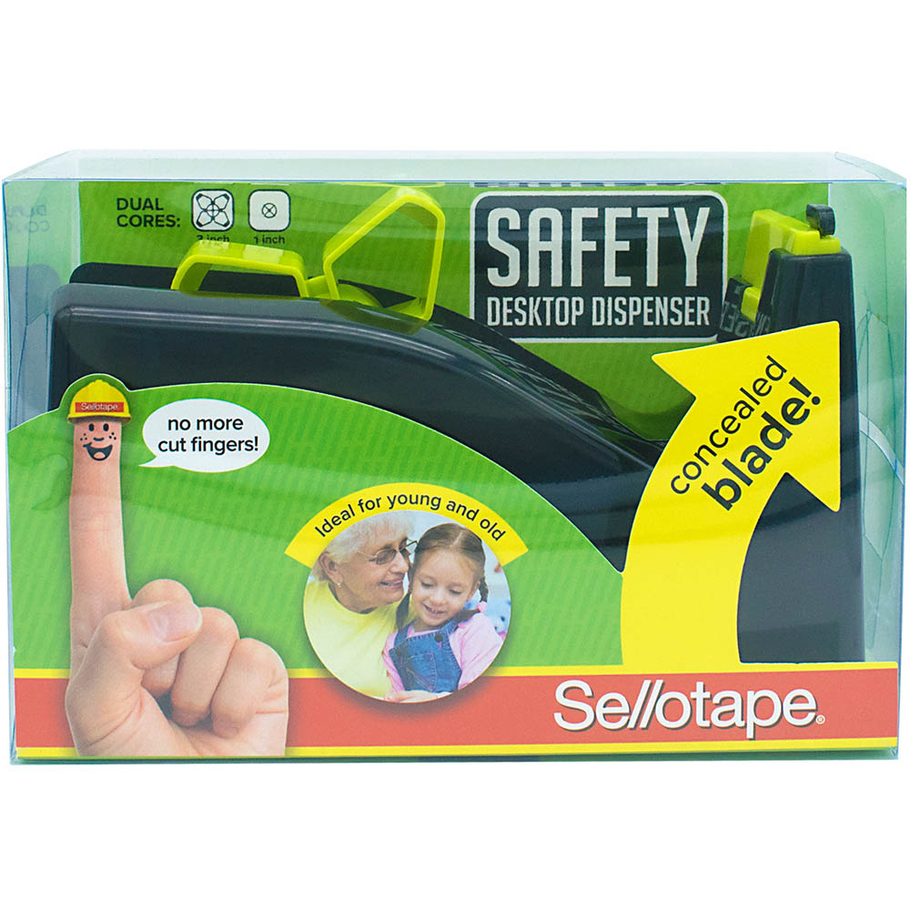 Image for SELLOTAPE SAFETY DESKTOP TAPE DISPENSER BLACK from MOE Office Products Depot Mackay & Whitsundays