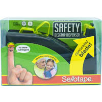 sellotape safety desktop tape dispenser black