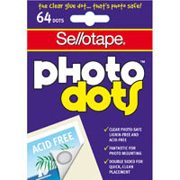 sellotape photo dots acid free pack 64