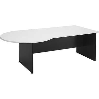 Image for OXLEY P END DESK 2100 X 1050 X 730MM WHITE/IRONSTONE from MOE Office Products Depot Mackay & Whitsundays