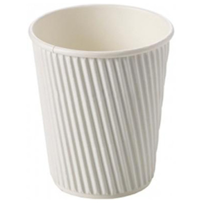 Image for CAPRI RIPPLE DOUBLE WALL CUP 8OZ WHITE BOX 500 from Ross Office Supplies Office Products Depot