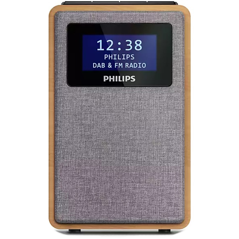 Image for PHILIPS DAB/FM CLOCK RADIO WOODEN from Barkers Rubber Stamps & Office Products Depot
