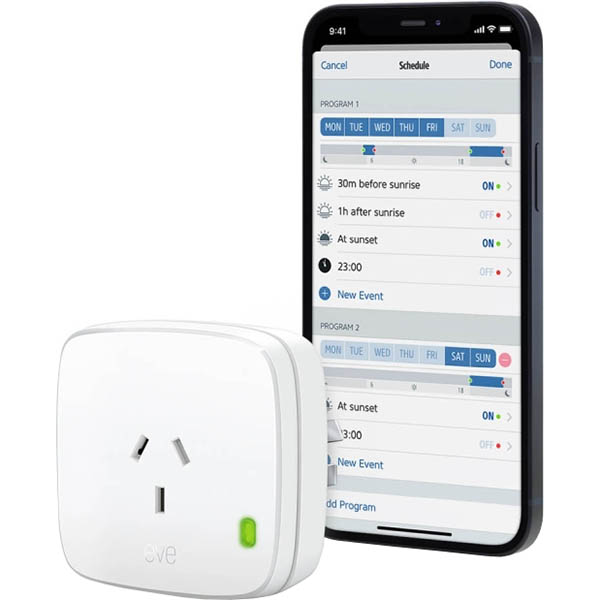 Image for EVE ENERGY SMART PLUG AND POWER METER WITH THREAD from Office Products Depot Gold Coast