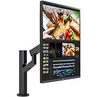 lg qhd monitor with ergo stand 28 inches black