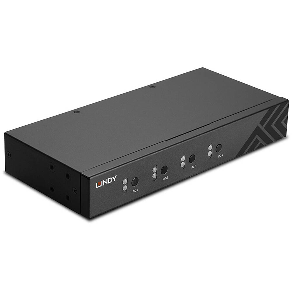 Image for LINDY 32166 4-PORT USB 2.0 AND AUDIO KM SWITCH BLACK from Ross Office Supplies Office Products Depot