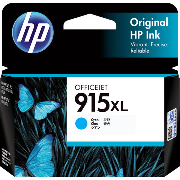 Image for HP 3YM19AA 915XL INK CARTRIDGE HIGH YIELD CYAN from O'Donnells Office Products Depot