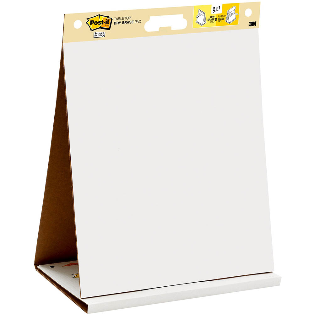 Image for POST-IT 563DE SUPER STICKY TABLE TOP DRY ERASE EASEL PAD 508 X 584MM from Total Supplies Pty Ltd